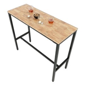 Combo bàn bar 120x45cm và 2 ghế bar nệm nâu C