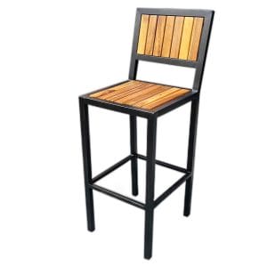 Combo Bàn Bar 120x60cm Gỗ Cao Su Và 4 Ghế Lưng Tựa Gỗ Tràm C