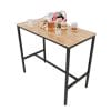 Combo Bàn Bar 120x60cm và 4 Ghế Bar Tựa Lưng Gỗ Khung Sắt C