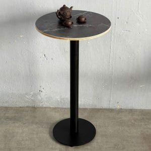 Combo bàn bar tròn 60cm gỗ plywood vân đá và 2 ghế - hình 1