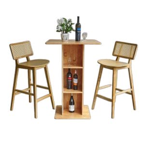 Lỗi 404 Combo bàn bar vuông 70cm và 2 ghế bar gỗ C