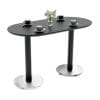 Combo bàn cafe Oval và 4 ghế Eames nhựa C