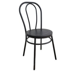 Combo Bàn Cafe Tròn 60cm Và 2 Ghế Lưng Tựa Bằng Sắt C