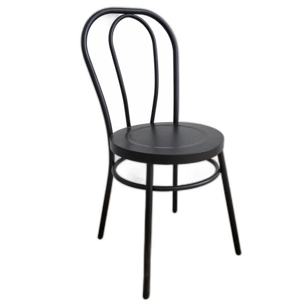 Combo Bàn Cafe Tròn 60cm Và 2 Ghế Lưng Tựa Bằng Sắt C