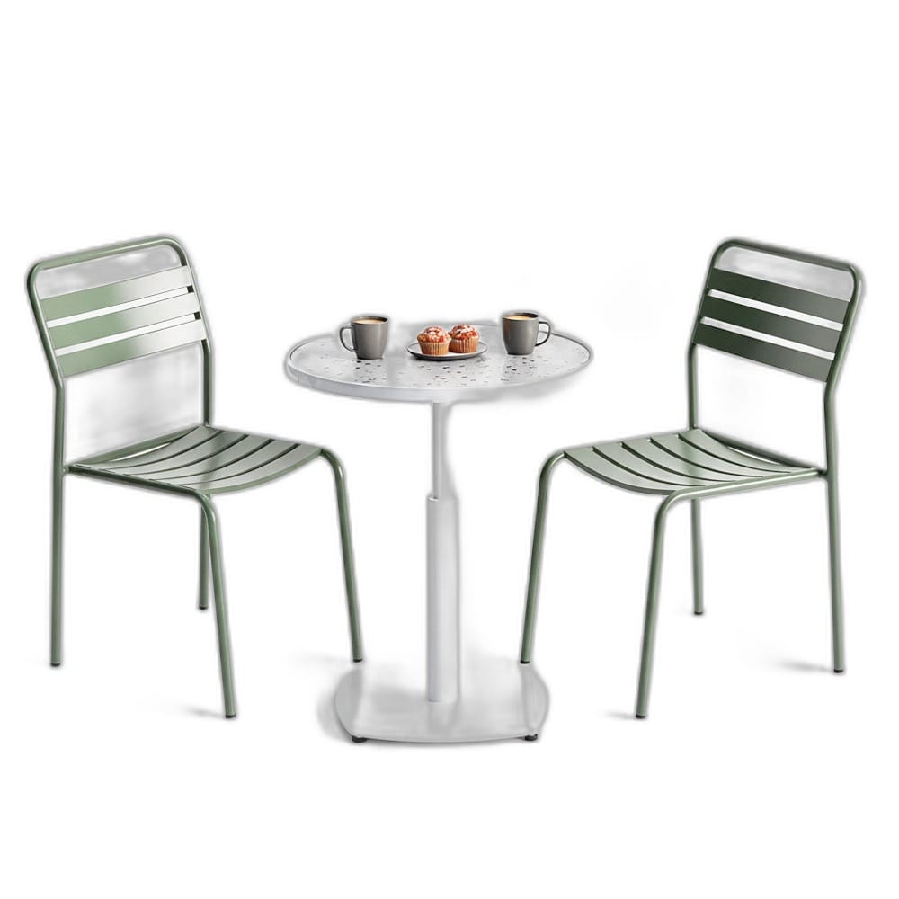 Combo bàn cafe tròn và 2 ghế sắt C Combo bàn cafe tròn và 2 ghế sắt C