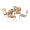 Combo bàn cafe vuông 70cm và 4 ghế tựa C