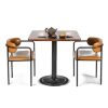 Combo bàn cafe vuông 70x70cm và 2 ghế lưng tựa C