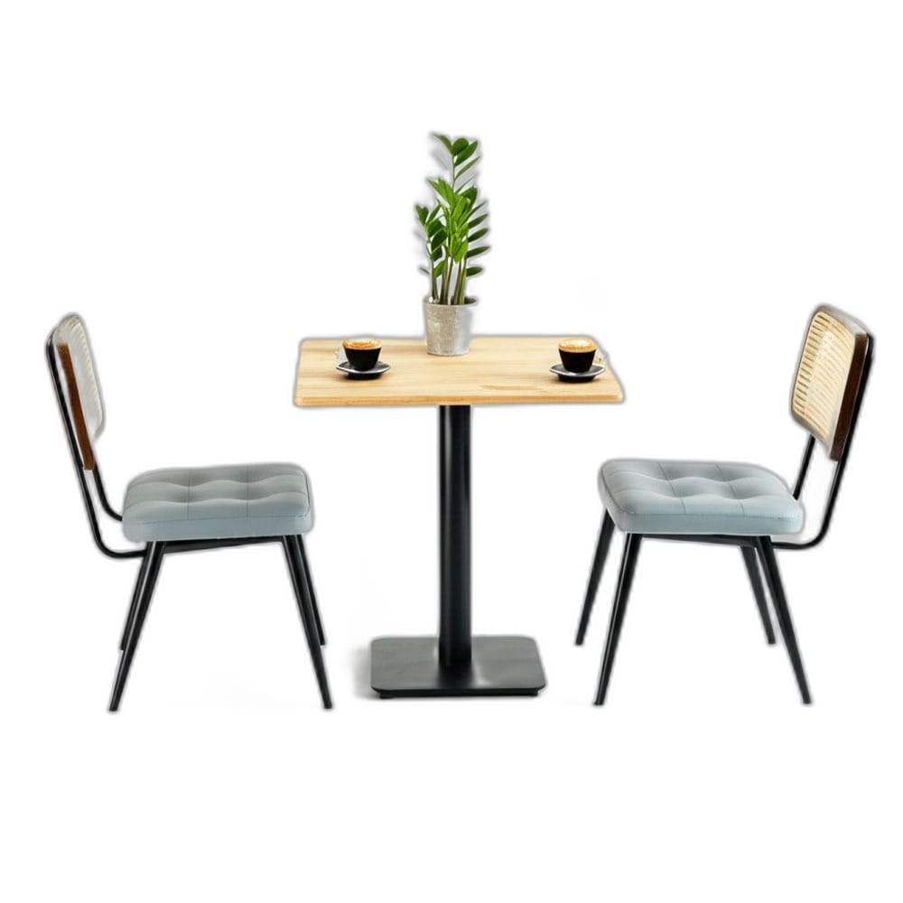 Combo bàn cafe vuông và 2 ghế lựa lưng C Combo bàn cafe vuông và 2 ghế lựa lưng C