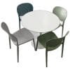 Combo Bàn Tulip 80cm Và 4 Ghế Nhựa Nhiều Màu C
