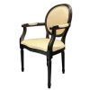 Combo bàn Tulip và 2 ghế Louis đen - C
