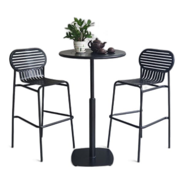 Combo bộ bàn bar sắt 60cm và 2 ghế bar sắt C