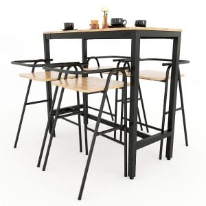 Combo bộ bàn bar và 4 ghế bar COZY nhiều màu C - hình 1