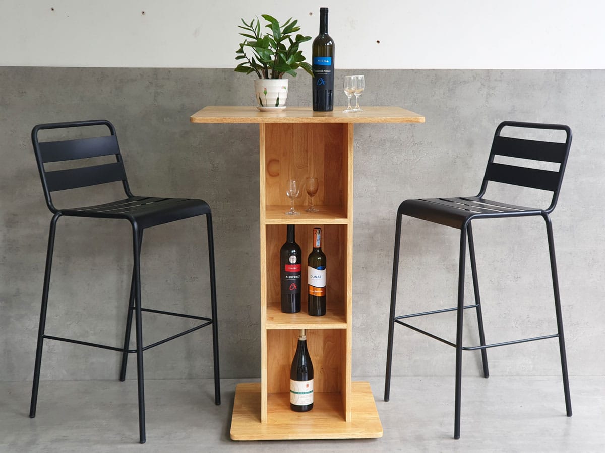 Combo bộ bàn bar vuông 70x70cm và 2 ghế bar sắt C Combo bộ bàn bar vuông 70x70cm và 2 ghế bar sắt C - hình 3