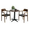 Combo bộ bàn cafe tròn 70cm và 2 ghế Hirosima gỗ C