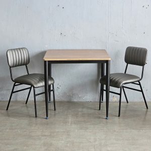 Combo bộ bàn ghế ăn 2 người ngồi gỗ plywood chân sắt - hình 3