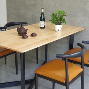 Combo bộ bàn ghế ăn chữ nhật 140x60cm 4 ghế ngồi - hình 1