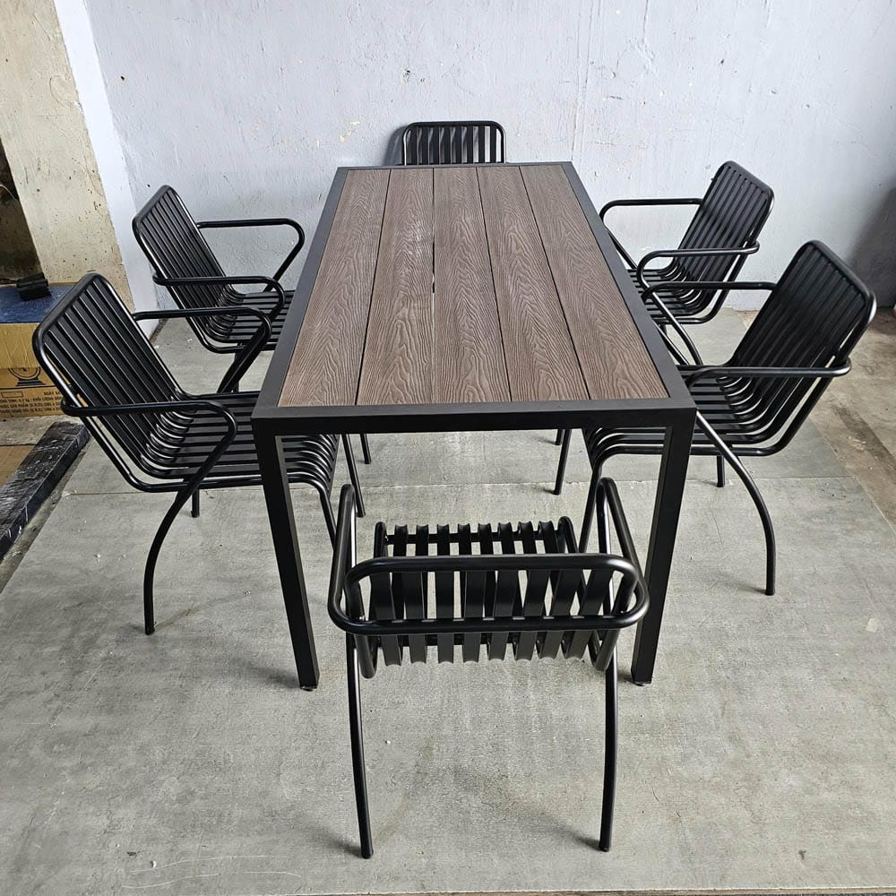 Combo bộ bàn ghế ăn ngoài trời C Combo bộ bàn ghế ăn ngoài trời C - hình 3