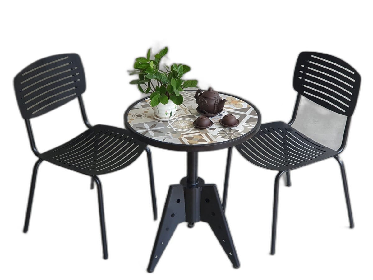 Combo bộ bàn ghế cafe ngoài trời 1 bàn và 2 ghế sắt C Combo bộ bàn ghế cafe ngoài trời 1 bàn và 2 ghế sắt C