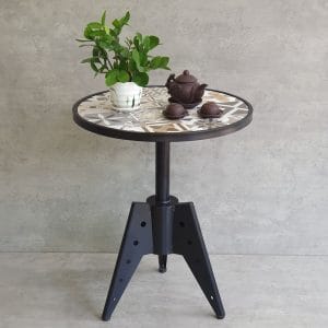 Combo bộ bàn ghế cafe ngoài trời 1 bàn và 2 ghế sắt C - hình 1