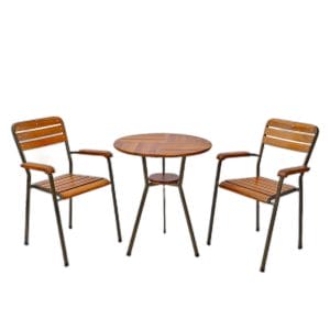Combo bộ bàn ghế cafe ngoài trời Moon 03 chịu nắng mưa C