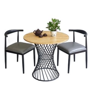 Combo bộ bàn ghế cafe tròn 80cm C
