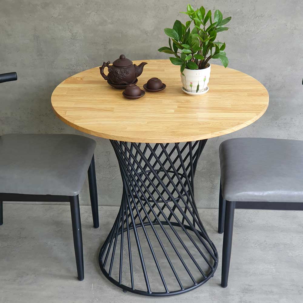 Combo bộ bàn ghế cafe tròn 80cm C Combo bộ bàn ghế cafe tròn 80cm C - hình 2