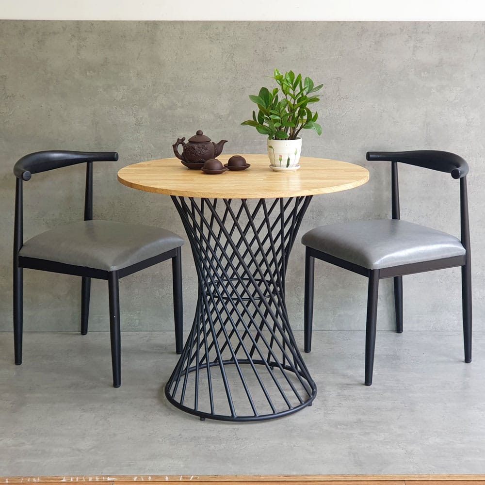 Combo bộ bàn ghế cafe tròn 80cm C Combo bộ bàn ghế cafe tròn 80cm C - hình 3