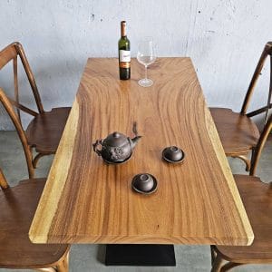 Combo bộ bàn gỗ me tây 4 ghế bistro - hình 1