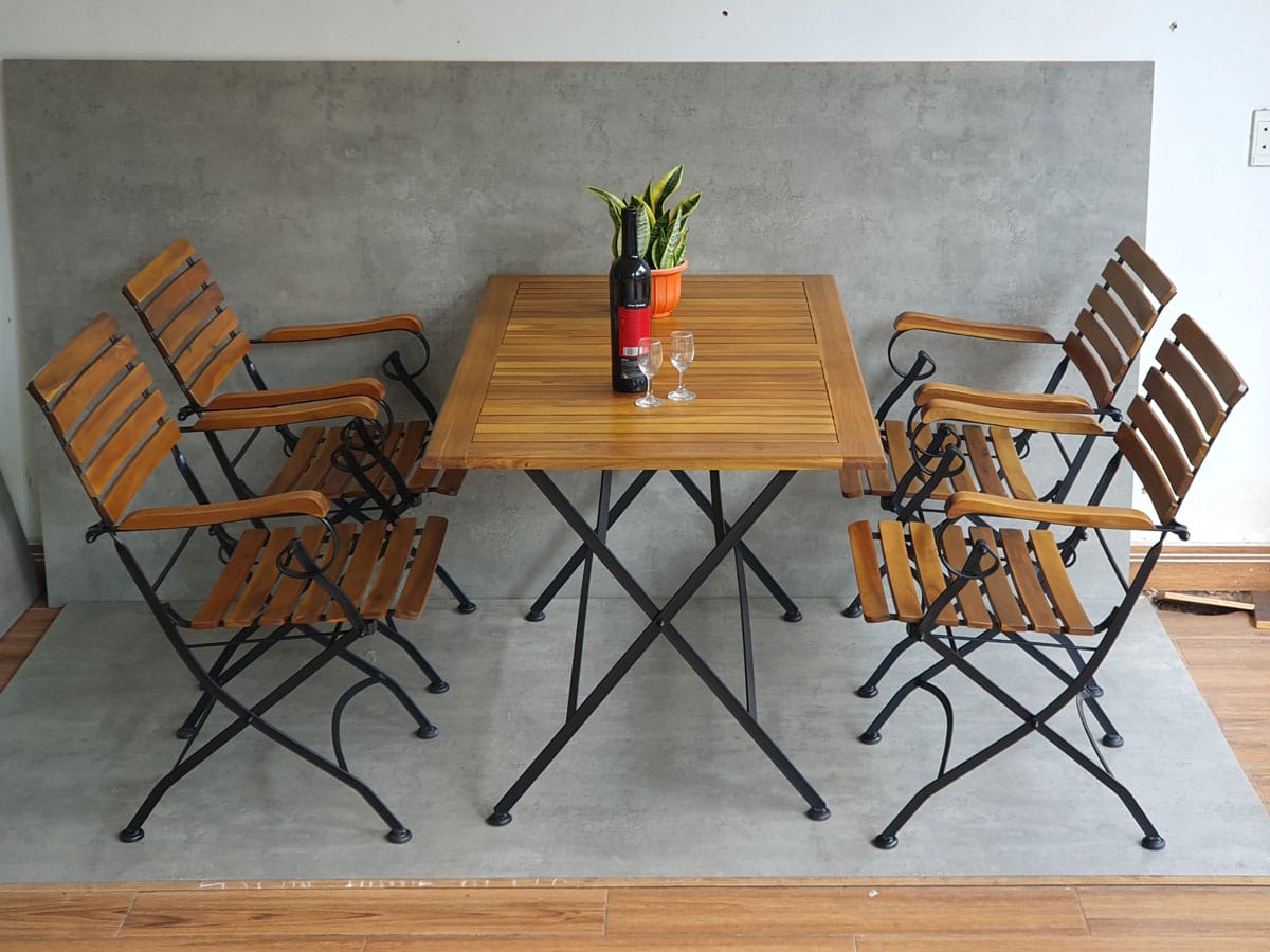 Combo bộ bàn ngoài trời xếp gọn 120x75cm và 4 ghế xếp gọn C Combo bộ bàn ngoài trời xếp gọn 120x75cm và 4 ghế xếp gọn C - hình 3