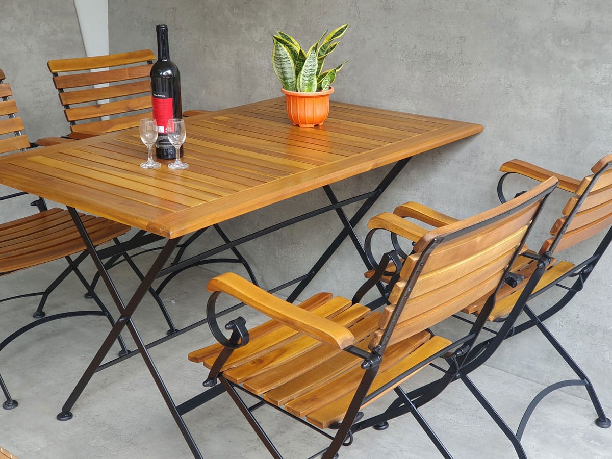 Combo bộ bàn ngoài trời xếp gọn 120x75cm và 4 ghế xếp gọn C Combo bộ bàn ngoài trời xếp gọn 120x75cm và 4 ghế xếp gọn C - hình 5