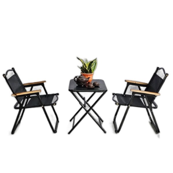 Combo bộ bàn trà chanh xếp gọn và 2 ghế xếp du lịch C