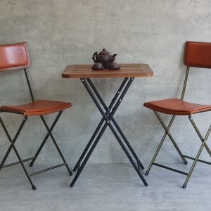 Combo bộ bàn xếp gọn 55x55cm và 2 ghế xếp ngoài trời C - hình 2
