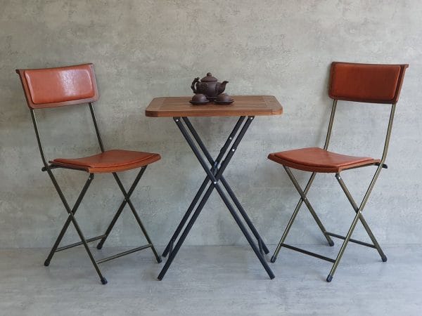 Combo bộ bàn xếp gọn 55x55cm và 2 ghế xếp ngoài trời C - hình 2