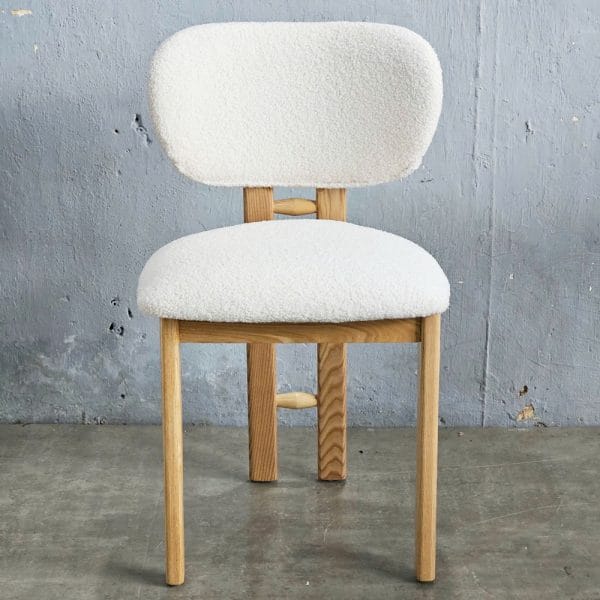 Ghế Amazon bọc lông cừu chân gỗ Ash - hình 1