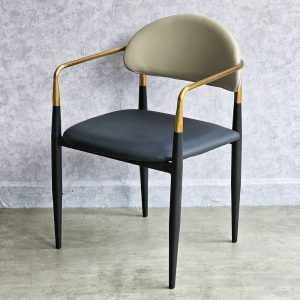 Ghế ăn cao cấp bọc nệm chân sắt phong cách Bắc Âu - hình 1