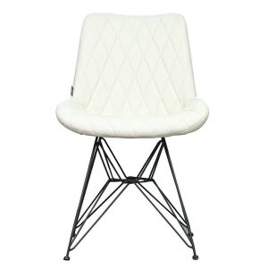 Ghế ăn, ghế cafe Aster chân sắt nệm da - hình 1