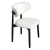 Ghế ăn gỗ Ash nệm bọc da simili