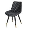 Ghế Aster chân sắt, mặt ghế bọc nệm da PU