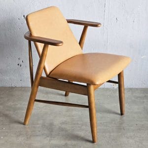 Ghế BABIE bọc nệm da PU gỗ cao su - hình 1