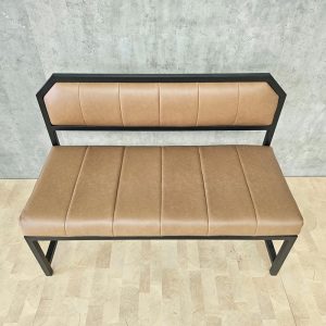 Ghế băng 120x55x87cm bọc nệm vải Simili khung chân sắt - hình 1