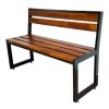 Ghế băng 1m2 có tựa lưng gỗ tràm khung sắt