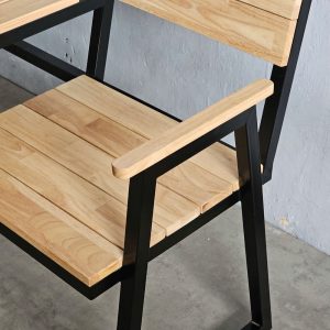Ghế băng có bàn trà 140x45x80cm gỗ cao su - hình 1