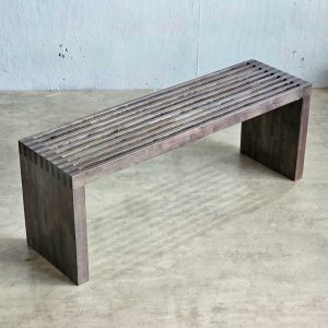 Ghế băng dài 120x32x45cm gỗ cao su - hình 1