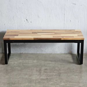 Ghế băng dài 120x40cm gỗ tràm chân sắt - hình 1