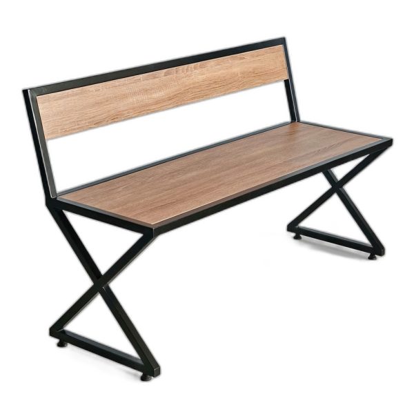 Ghế bằng dài 120x40x75cm chân sắt chữ X gỗ plywood