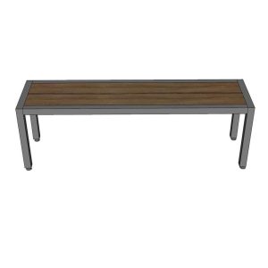 Ghế băng dài 140x37x45cm gỗ nhựa chân sắt - hình 1