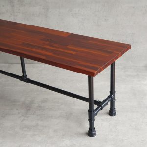 Ghế băng dài 140x40cm gỗ Tràm chân ống nước - hình 1