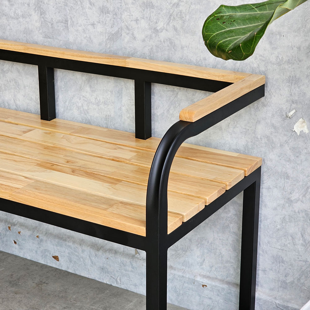 Ghế băng dài 140x45x60cm gỗ cao su Ghế băng dài 140x45x60cm gỗ cao su - hình 4