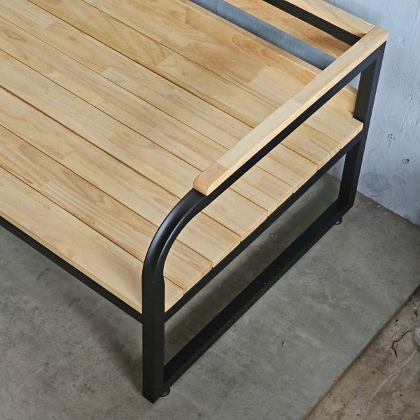 Ghế băng dài 190x70x52cm gỗ cao su - hình 5