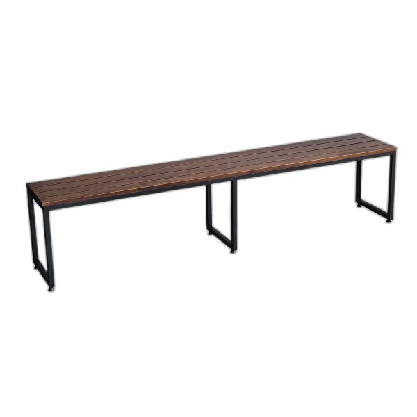 Ghế băng dài 200x35cm gỗ cao su chân sắt